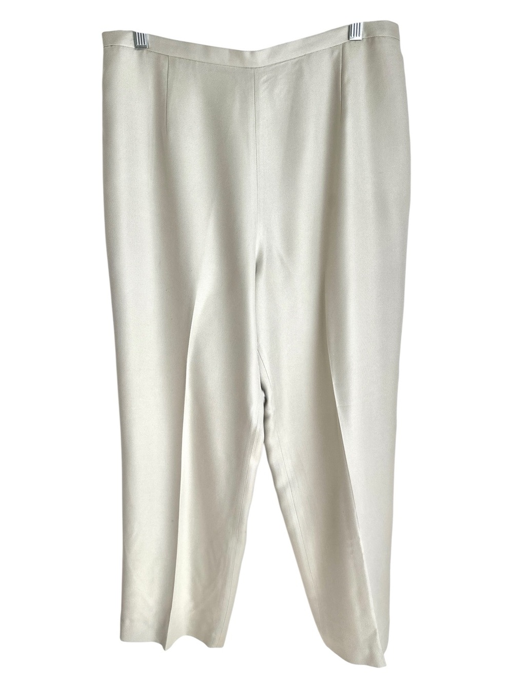 Talbots Petites 100% Pure Silk Beige Pants Size 16